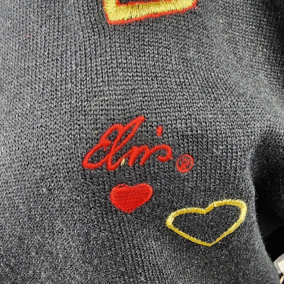 Vintage Elvis Presley ExclusiveGraceland Black Embroidered Cardigan Collectible - Picture 5 of 15